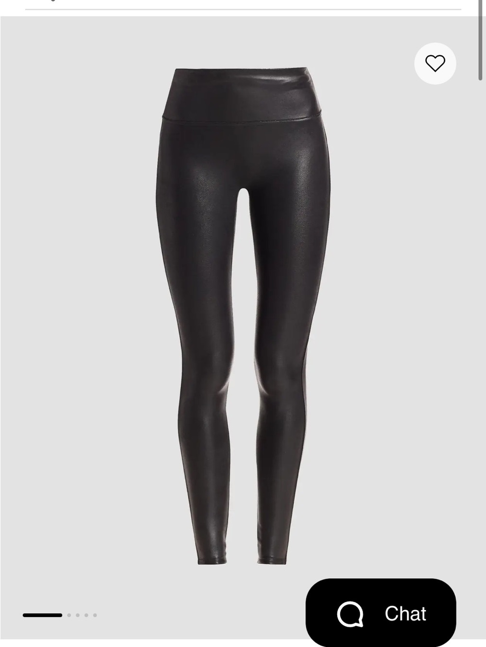 SPANX Faux Leather High-Waist Leggings - Black